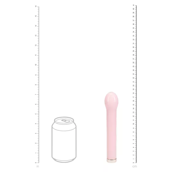 Loveline - glass vibrator with rounded head (pink)