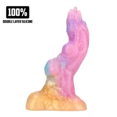 Ouch! Rainbow Invader - silicone fantasy dildo (rainbow)