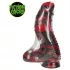 Ouch! Dark Lycan Spawn - silicone fantasy dildo (red-black)