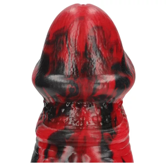 Ouch! Dark Lycan Spawn - silicone fantasy dildo (red-black)