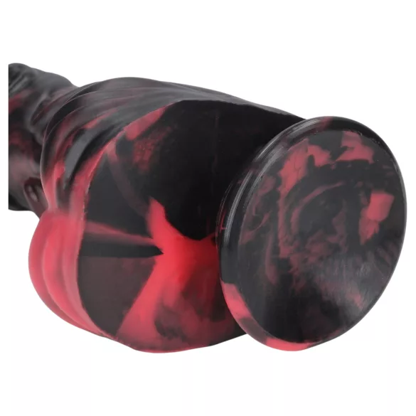 Ouch! Dark Lycan Spawn - silicone fantasy dildo (red-black)