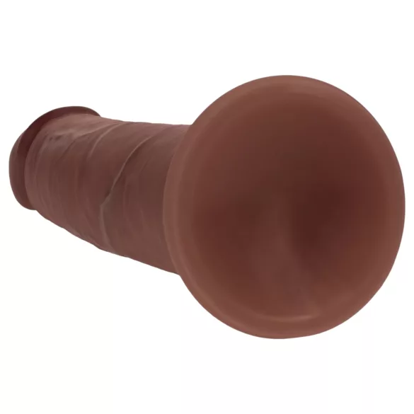 RealRock - double-density realistic dildo (brown) - 15.5 cm