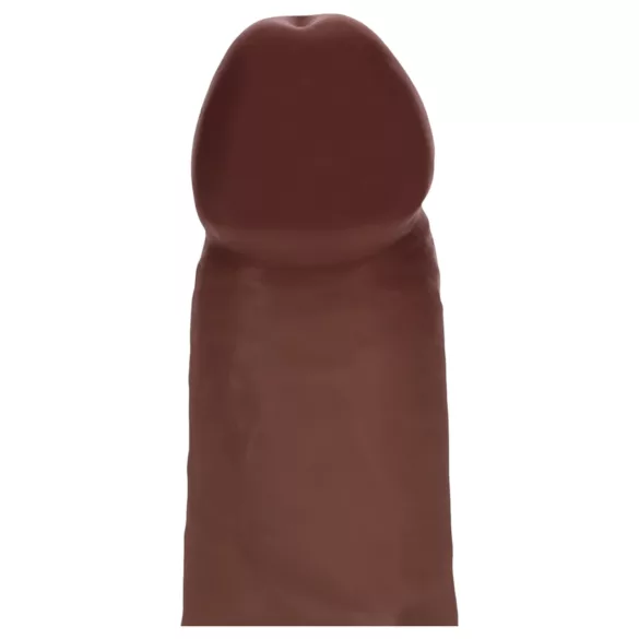 RealRock - double-density realistic dildo (brown) - 15.5 cm