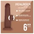 RealRock - double-density realistic dildo (brown) - 15.5 cm