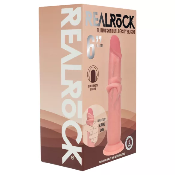 RealRock - dual-density realistic dildo (flesh-coloured) - 15.5 cm