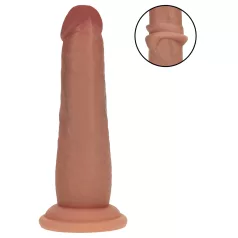 RealRock - double-density realistic dildo (tanned) - 15.5 cm