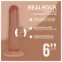 RealRock - double-density realistic dildo (tanned) - 15.5 cm