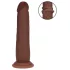 RealRock - double-density realistic dildo (brown) - 18.5 cm