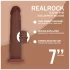 RealRock - double-density realistic dildo (brown) - 18.5 cm