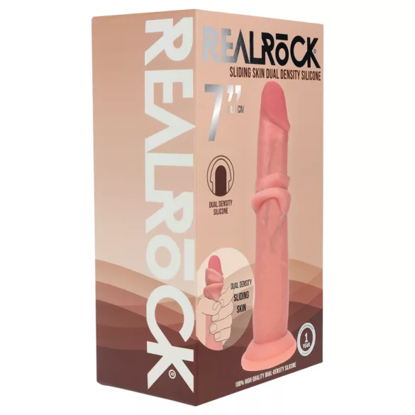 RealRock - dual-density realistic dildo (flesh-coloured) - 18.5 cm