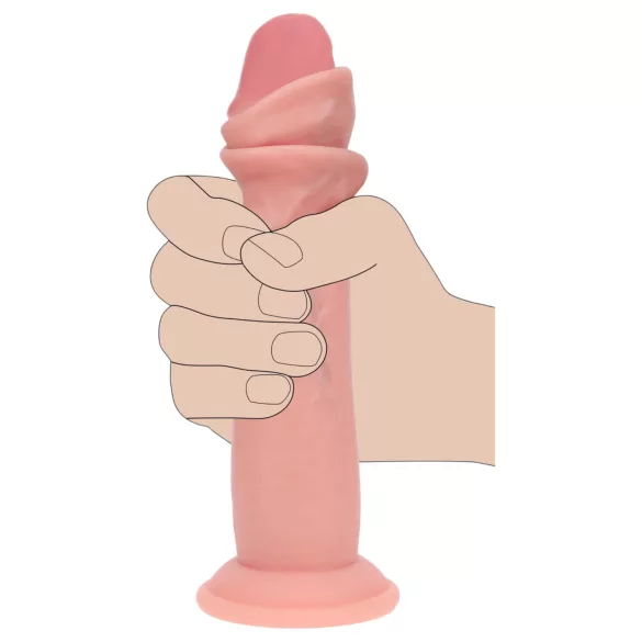 RealRock - dual-density realistic dildo (flesh-coloured) - 18.5 cm
