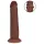RealRock - dual-density realistic dildo (brown) - 20.5 cm