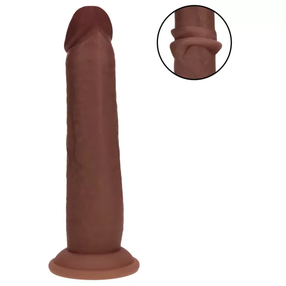 RealRock - dual-density realistic dildo (brown) - 20.5 cm