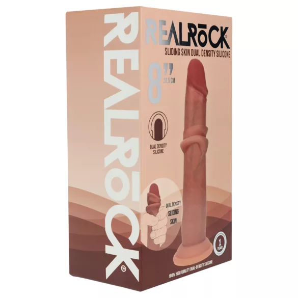 RealRock - double density realistic dildo (tanned) - 20.5 cm