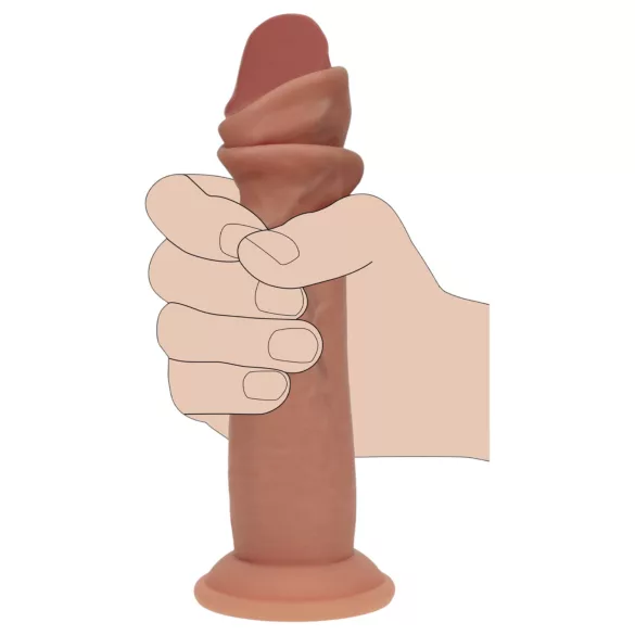 RealRock - double density realistic dildo (tanned) - 20.5 cm