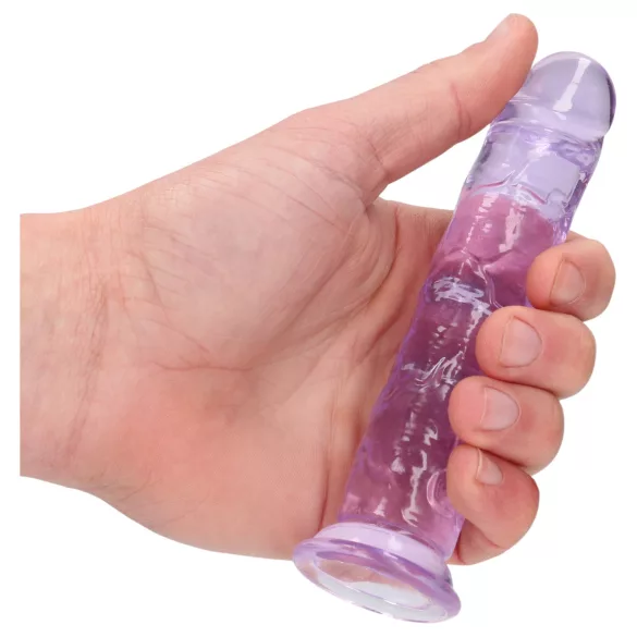 RealRock - lifelike dildo with suction cup (purple) - 12.7 cm