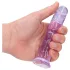 RealRock - lifelike dildo with suction cup (purple) - 12.7 cm