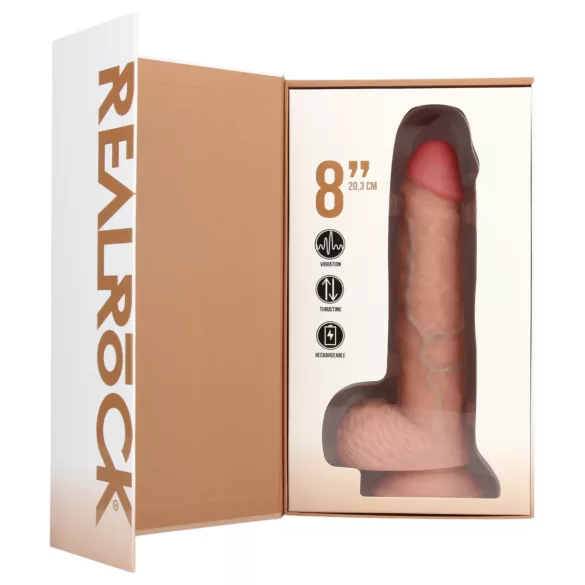 REALROCK - Suction Cup Vibrator - Natural (20.5cm)