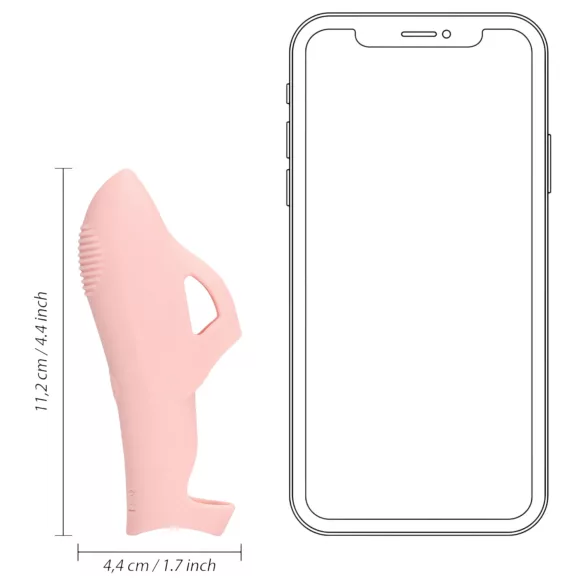 Loveline - Ribbed Finger Vibrator (Pink)