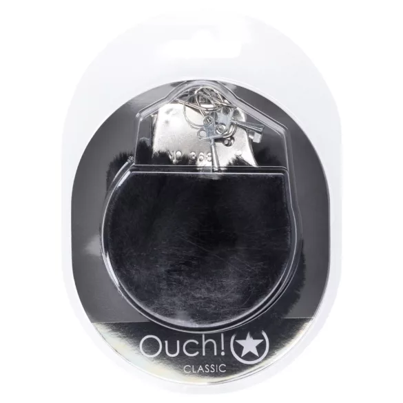 Ouch! - Plush Handcuffs (Black)
