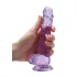 REALROCK - Lifelike Clear Dildo - Purple (17cm)