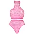 Ouch! - Glow-in-the-Dark Lingerie Set (Pink)