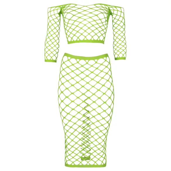 Ouch! - Neon Green Glow-in-the-Dark Skirt & Top Set