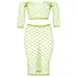 Ouch! - Neon Green Glow-in-the-Dark Skirt & Top Set