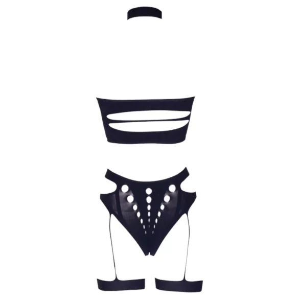 Le Désir Plus Size - 3-Piece Lingerie Set - Black (XL-4XL)