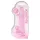 REALROCK - Transparent Lifelike Dildo - Pink (22cm)