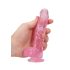 REALROCK - Lifelike Pink Dildo (15cm, Transparent)