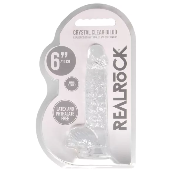 REALROCK - 15cm Crystal-Clear Lifelike Dildo