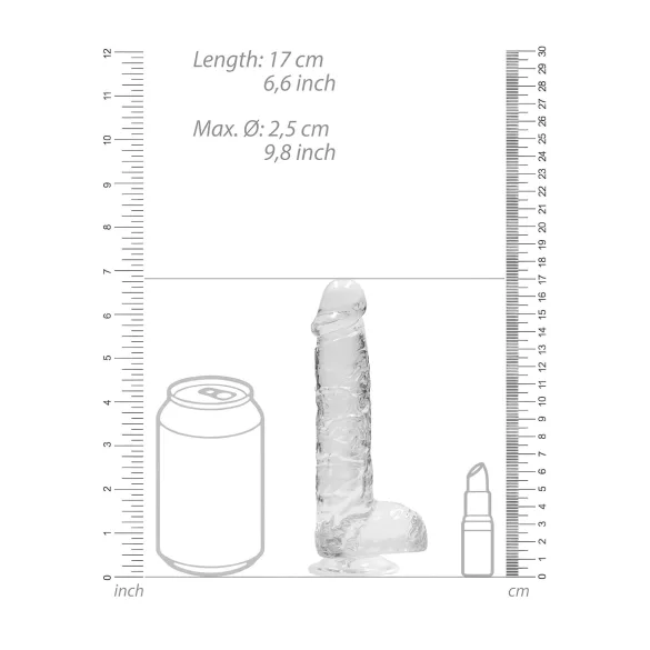 REALROCK - 15cm Crystal-Clear Lifelike Dildo