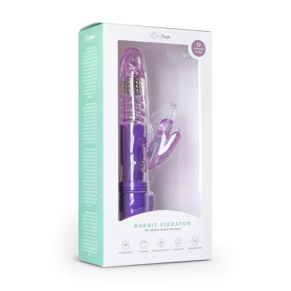Easytoys Butterfly - Rotating & Thrusting Vibrator (Purple)