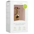 EasyToys Metal No.1 - gold anal plug with purple gemstone, cone-shaped (2.5 cm)