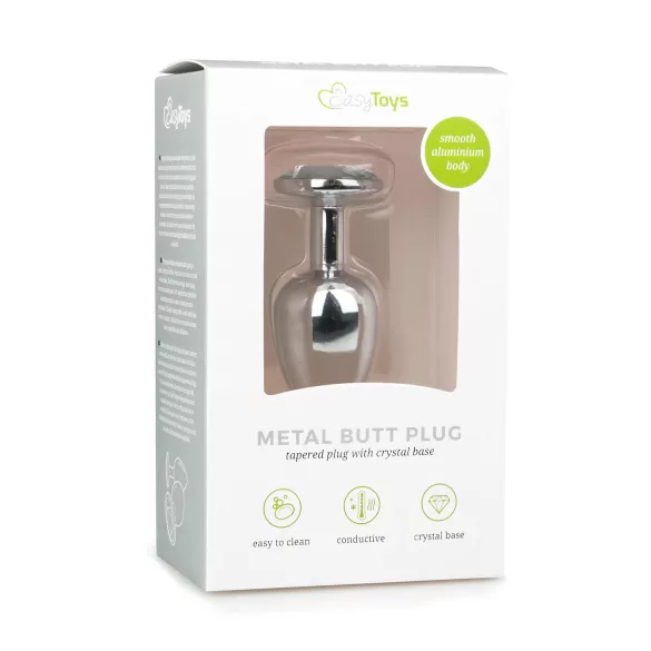 EasyToys - metal anal plug (silver-white)