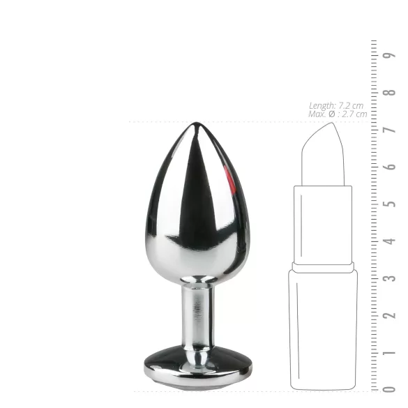 EasyToys - metal anal plug (silver-white)