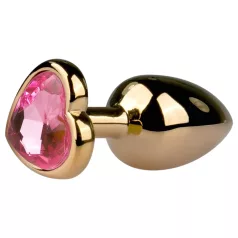 Easytoys Metal No.3 - Gold-Pink Anal Plug (1 inch)