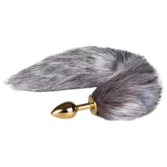   EasyToys Fox No. 5 - metal anal plug with fox tail (gold-silver)