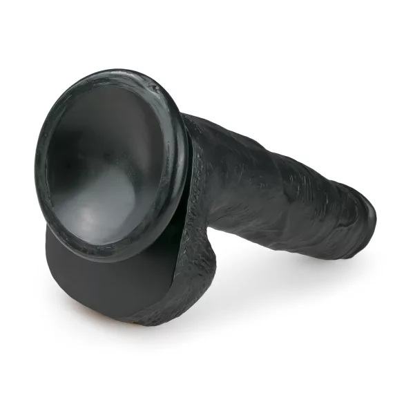 Easytoys - Suction Cup Dildo with Balls (9") - Black