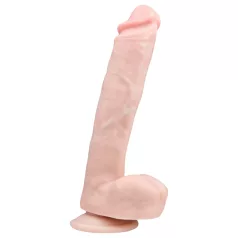   Easytoys - Large Suction Cup Dildo with Balls (26.5cm) - Natural