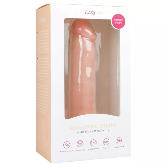 EasyToys - realistic suction cup dildo (20.5 cm, natural)