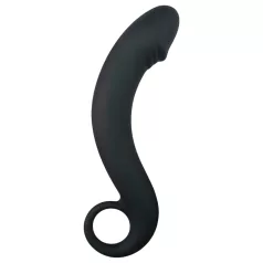 EasyToys Curved Black Silicone Anal Dildo
