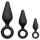 Easytoys - Ringed Anal Plug Set - 3 Pieces (Black)