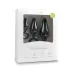 Easytoys - Ringed Anal Plug Set - 3 Pieces (Black)