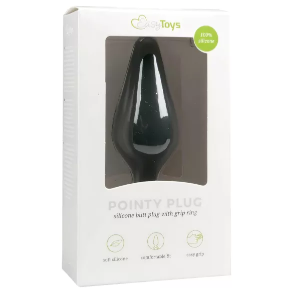 Easytoys Small Pointy Black Anal Plug