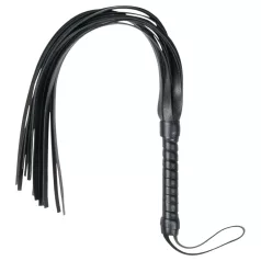 Easytoys Flogger - Soft Faux Leather Whip (Black)