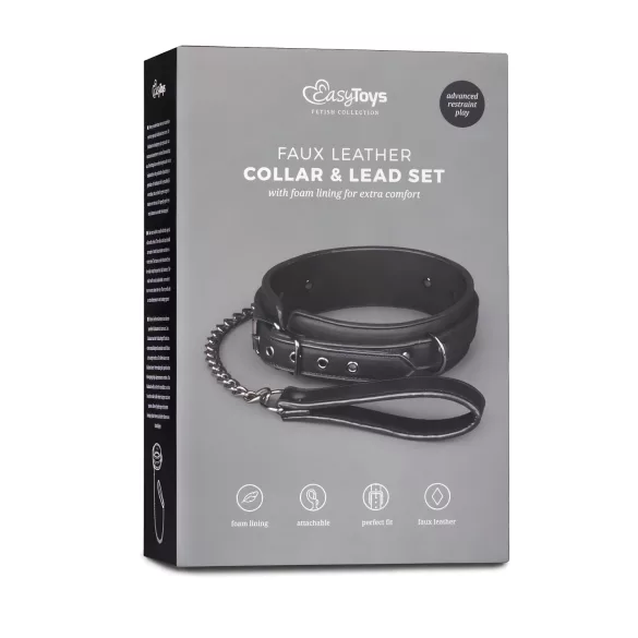 Easytoys - Fetish Collar and Leash Set (Black)