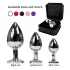 Rimba XS - silver metal anal plug with pink gem