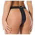 Rimba - Black Leather Chastity Belt with Lock - M/L
